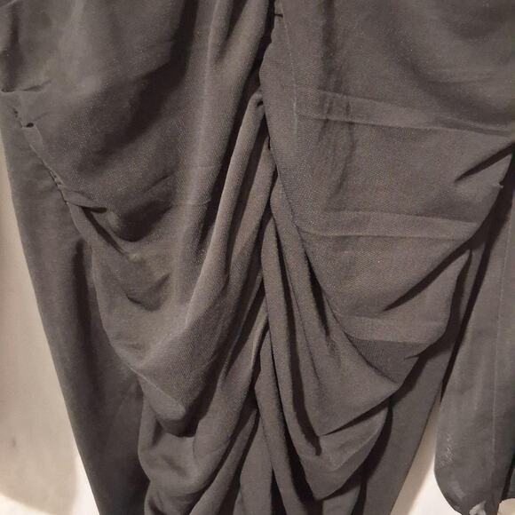 Stella Luce Black Ruched Mesh Sleeve Dress – Size S MEGA-CLOSET CLEAROUT SALE! - Picture 2 of 6